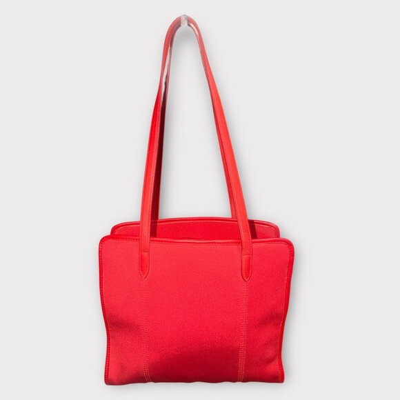 VTG Coach Neo Collection Tote 6206 Red Neoprene Leather Shoulder Bag 90s DR Made - Picture 5 of 12